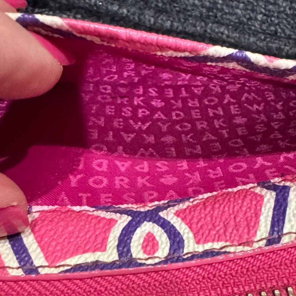 kate spade Pink Geometric Zip-Around Wallet - Picture 9 of 9
